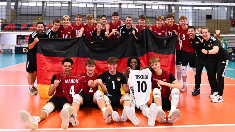 U18-Männer EM: DVV-Jungs feiern dritten Sieg